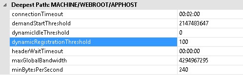 Set dynamicRegistrationThreshold