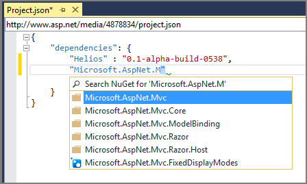 NuGet Intellisense