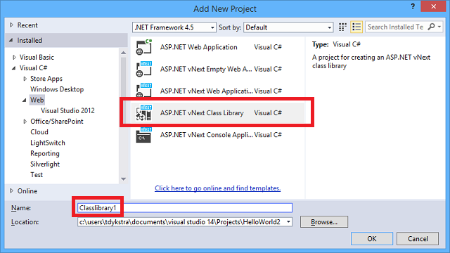 New class library project