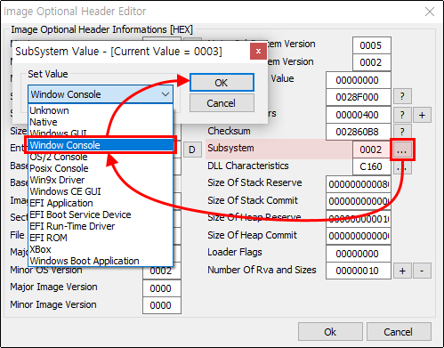 PE Tools - PE Editor - Image Optional Header Information