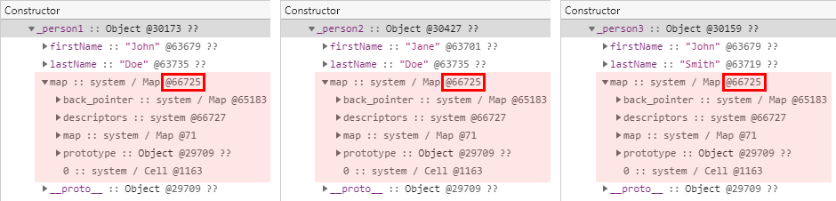 히든 클래스 - 일반 개체와 JSON.parse() 및 eval() 함수로 생성된 개체 간의 비교